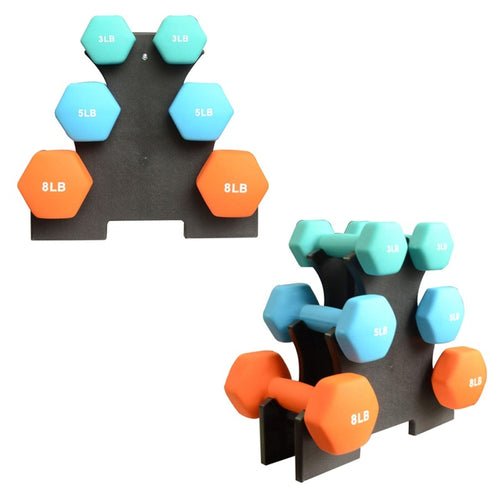 Minimalist 1pcs dumbbell bracket holding a rubber dumbbell