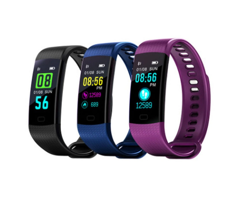 Smart band watch with color screen and fitness tracking