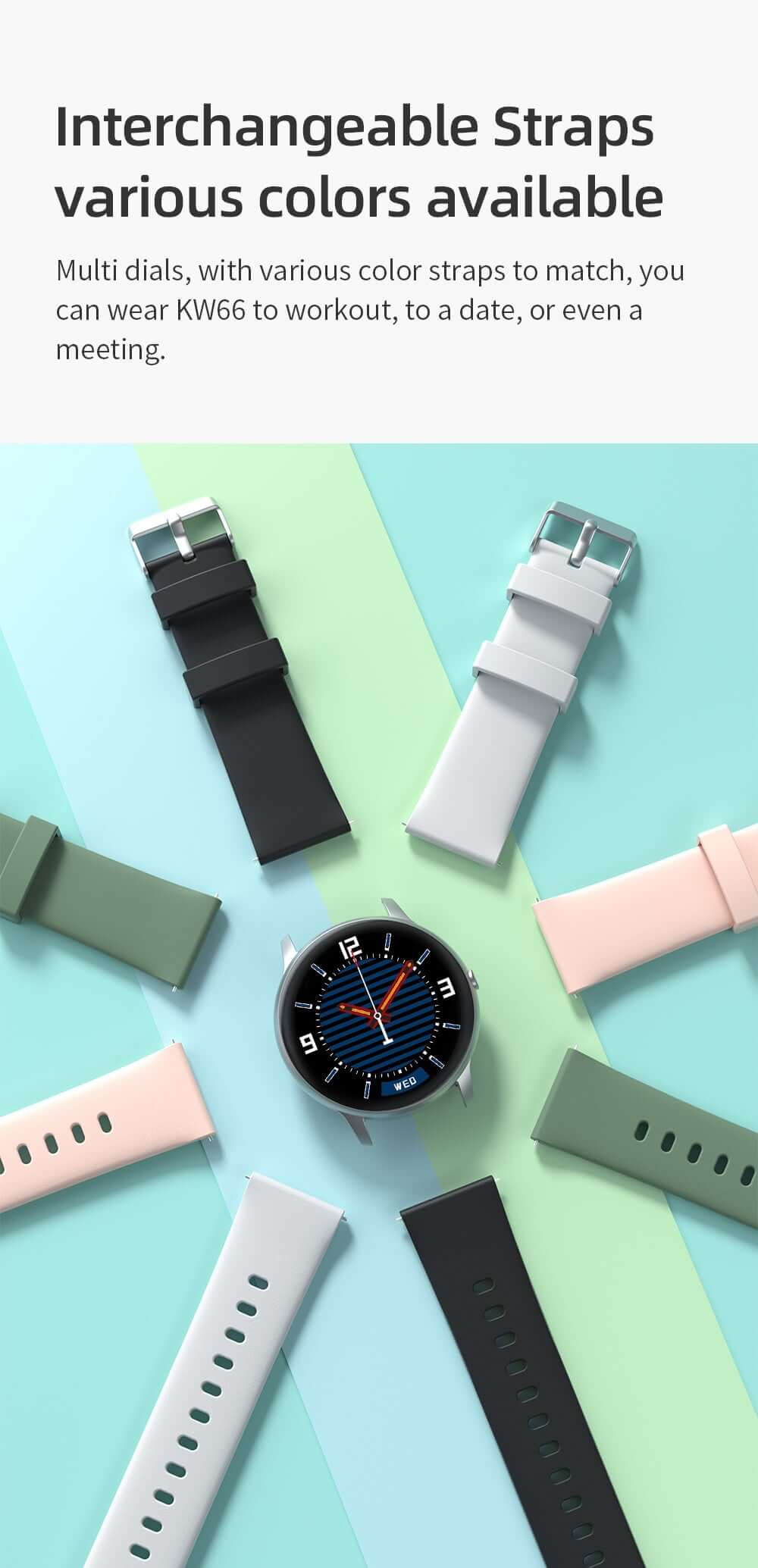 IMILAB KW66 fitness tracker smart watch for men – black edition