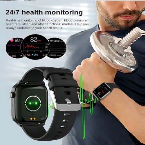 Heart rate monitoring smart watch for women and men