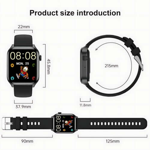 Fitness smart watch with waterproof design for daily workouts