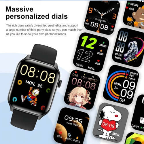 Smart watch for fitness, heart rate, and waterproof performance