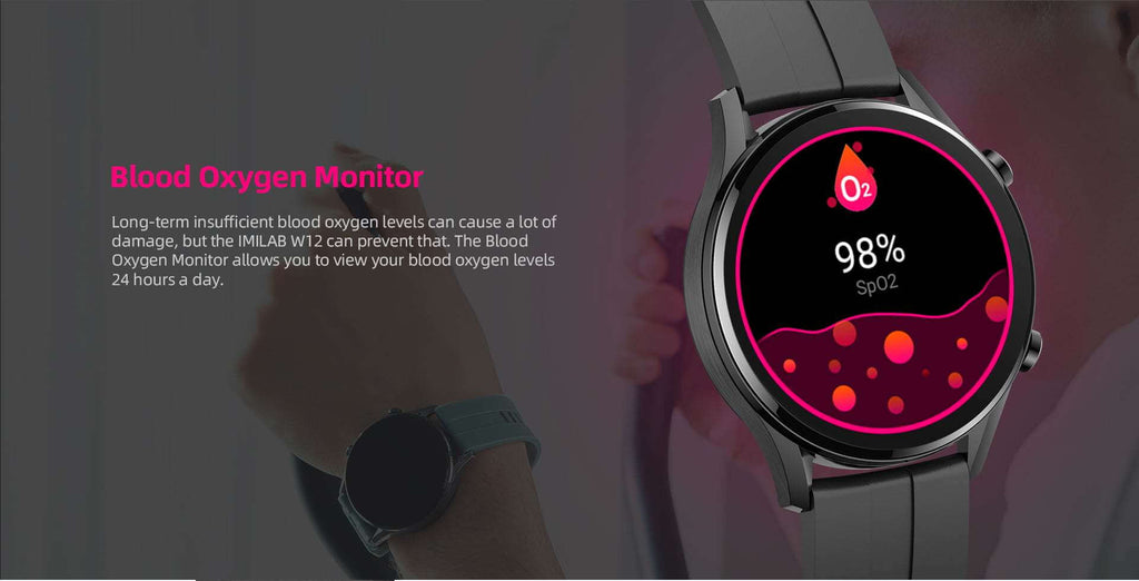 IMILAB W12 smart watch for men and women in black