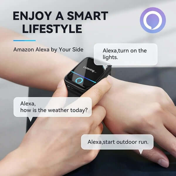 Waterproof smart watch for Android and iOS with heart rate monitor
