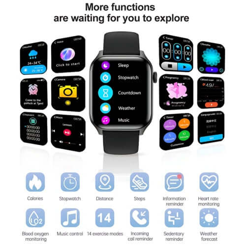 Stylish unisex smart watch for Android with fitness tracking