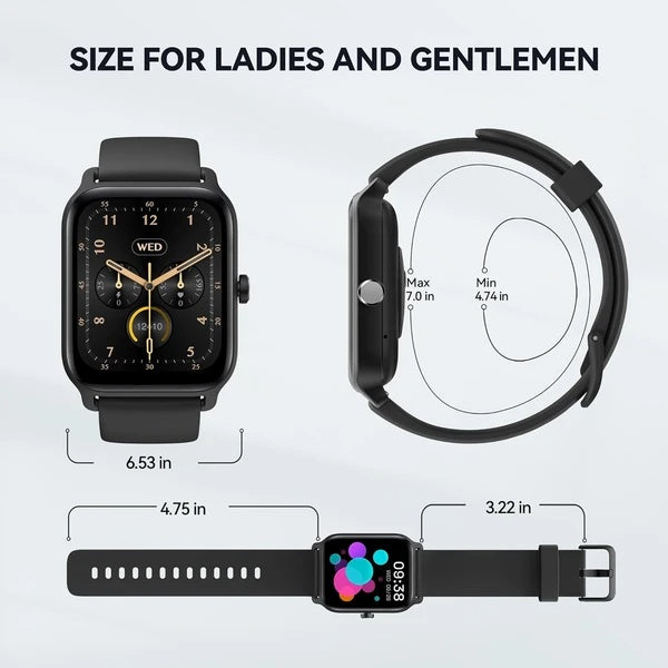 Advanced fitness tracker with SpO2, heart rate, and sleep tracking